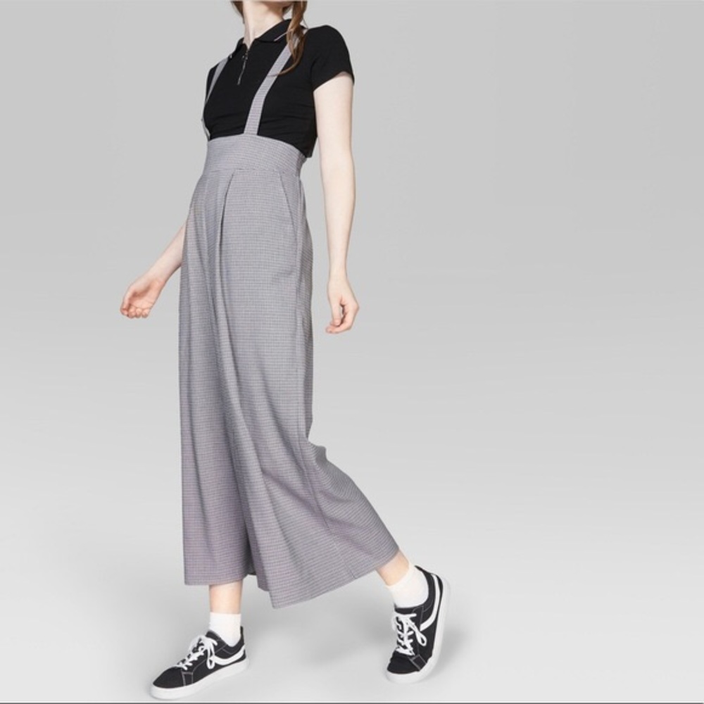 Houndstooth Suspender Pants